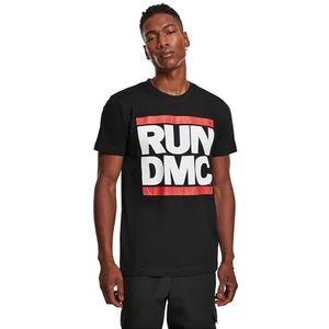 Mister Tee Run Dmc T-shirt met logo voor heren (1 stuk), zwart.