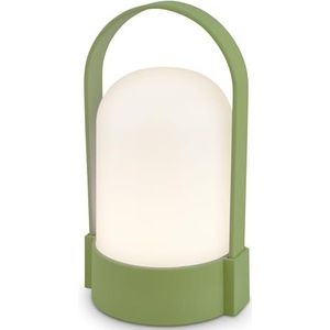 BRILONER - Draadloze led-tafellamp, IP44, touchscreen, dimbaar, verwisselbare batterij, nachtkastje, lezen, led, camping, batterijlamp, buiten, 9 x 8 x 15,5 cm, limoengroen