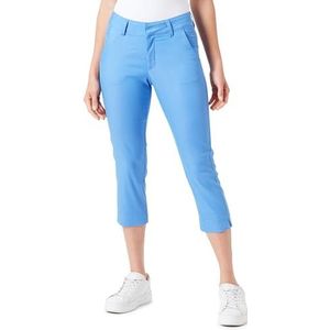 KAFFE Women's Capri Pants Below Knee Length Slim Fit Regular Waistband, Ultramarine, 38