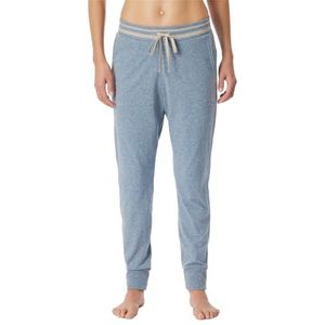 Schiesser Lange damespyjama met manchetten, comfortabele mix + ontspannende pyjamabroek, mel._179890, 48, Jeans mel._179890