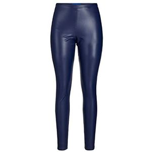 JACK & JONES Jxmegan Noos synthetisch lederen legging, mediaan blauw/detail: Mat, S dames, mediaan blauw/detail: mat, S, Middenblauw/Detail: Mat