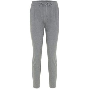 VERO MODA Vrouwelijke broek, enkellang, gemiddelde taillehoogte, trekkoord, grijs gemêleerd, XS / 32L, Grijs Chinees