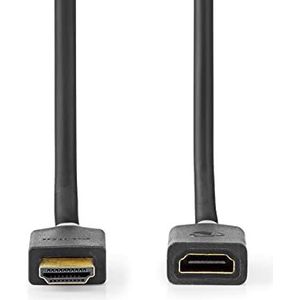 NEDIS High Speed HDMI™-kabel met Ethernet | HDMI™-stekker | HDMI ™ female | 4K @60Hz | ARC | 18 Gbps | 2,00 m | rond | PVC | antraciet | box