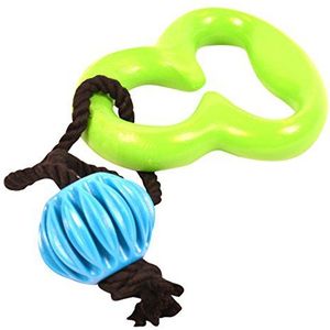 Duvo+ Dogtoy Octopus met touw van TPR voor honden, groen