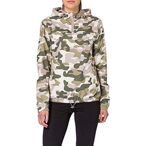 Urban Classics Dames winddichte jas met capuchon in verschillende kleuren XS-5XL, Camo Duskrose