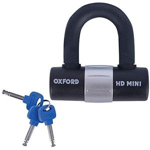Oxford HD Mini hangslot met beugel, zwart, Eén maat