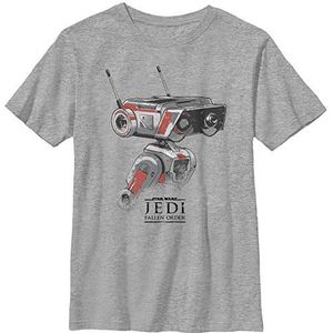 Star Wars Jedi Fallen Order BD-1 Portrait Boys T-shirt, grijs gemêleerd, Athletic S, maat, atletisch grijs gemêleerd