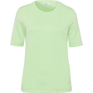 BRAX Style Cira Cotton Interlock Jersey Effen T-shirt voor dames, Apple Frozen Frozen