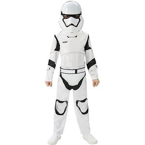 Rubie's, Officieel Star Wars, Stormtrooper-kostuum, maat 7-8 jaar, klassiek kinderkostuum voor jonge keizerlijke rekruten, overall en masker, voor Halloween, carnaval