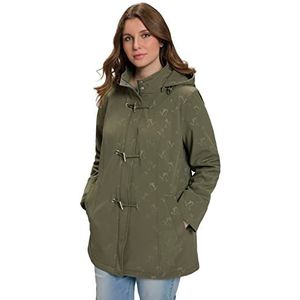 Ulla Popken Veste Hyprar softshell doublée polaire à boutons pour femme, Noir, 52/grande taille