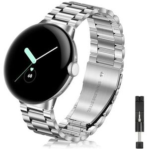 Yeahxing Compatibel met Google Pixel Watch van metaal, roestvrijstalen armband voor Pixel Watch 2022, heren en dames