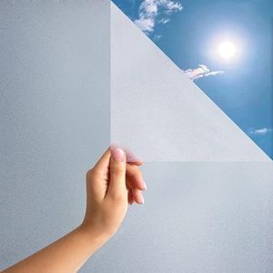 MARAPON ® Raamfolie, statische raamfolie, zelfklevend, ondoorzichtig, [0,30 x 50 meter], inclusief e-book met professionele tips, anti-uv, matglasfolie, melkglasfolie