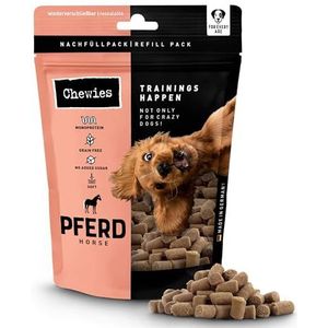 Chewies Trainings-Happen Friandises pour chien sans céréales, douces et sans sucre – Friandises monoprotéines pour chien dans un emballage refermable – Fabriqué en Allemagne (6 x 175 g)
