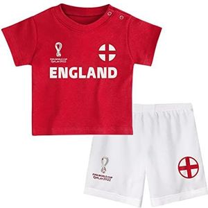 FIFA Officieel FIFA WK 2022 en Engeland Away Country Baby T-shirt set, rood/wit, 6-9 maanden