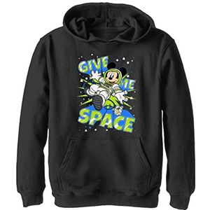 Disney Mickey Mouse Give Me Space Astronaut Hoodie voor jongens, zwart, S, zwart.