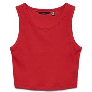 VERO MODA Vmchloe Sl Crop Tank Top Jrs Noos Vmchloe Sl Jrs Noos korte tanktop voor dames (1 stuk), Trots rood, M
