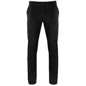 James Harvest Casual chino broek voor heren, zwart.