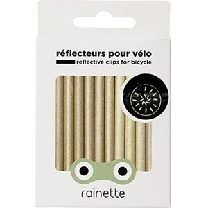 Rainette Reflectoren voor fietswielen, goud, 360° reflectie, 12 stuks