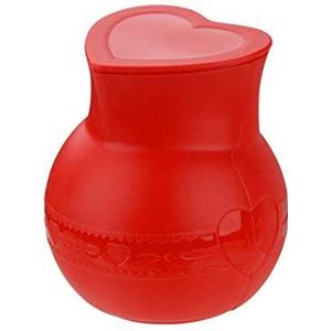 Dr. Oetker FLEXXIBLE Love siliconen braadpan met deksel, vaatwasser- en magnetronbestendig, inhoud 250 ml, kleur: rood