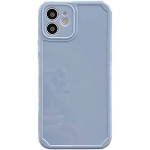 Coque Silicone Compatible avec Apple iPhone 12, [Silicone Souple Ultra], Lèvre Surélevée pour Écran & Caméra, [Mince, Élégante, Antichoc] iPhone 6,1 Pouces, Bleu