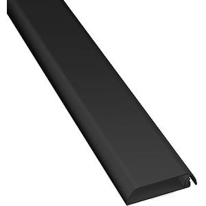 D-Line Kabelgoot, kabelgoot, muurkabelafdekking, tv-kabelopberglade, kan worden gelakt, zelfklevend, model uit één stuk scharnierend, 1 x 60 x 15 mm (b x h) x 400 mm (L) - zwart