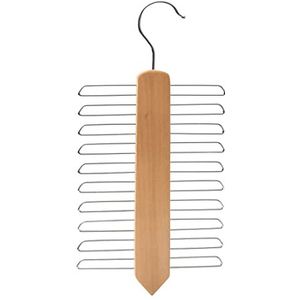 IPEA Elegante stropdashouder van hout met 20 stangen, stropdassenhouder in minimaal design, hanger voor het ophangen van riemen, sjaals, accessoires, draaibare haak