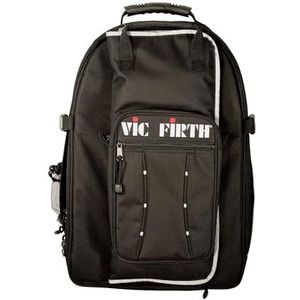 Vic Firth VicPack rugzak met meerdere vakken voor drummer, zwart met logo