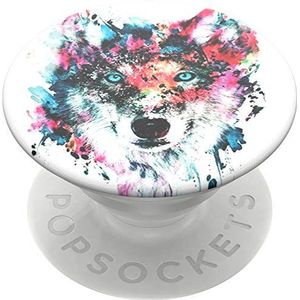 PopSockets PopGrip houder en handgreep voor smartphone en tablet met verwisselbare top – Wolf