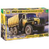 ZVEZDA 500783654 - 1:35 ural 4320 - Russische vrachtwagen modelbouw modelbouw hobby DIY kunststofbouw, ongelakt