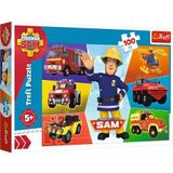 Trefl, Clubs, puzzel, voertuigen van brandweerman Sam, brandweerman Sam, 100 stukjes, voor kinderen vanaf 5 jaar