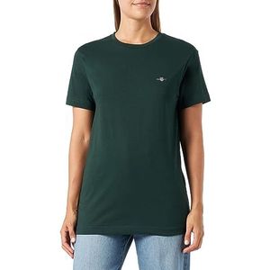 GANT Slim Shield Ss T-shirt met korte mouwen Shield Slim Fit Heren, Tartan Groen