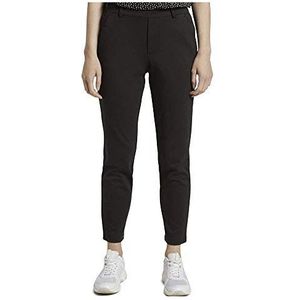 Tom Tailor Denim dames Relaxed fit broek met elastische tailleband 1021175, 14482 - Deep Black, S