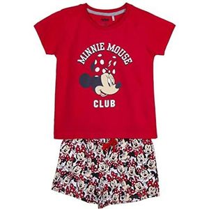 CERDÁ LIFE'S LITTLE MOMENTS Minnie Mouse 100% katoen, 2-delig, [T-shirt + pyjamabroek] – officiële Disney-licentie, rood, 10 jaar meisjes, rood, 10 jaar, Rood