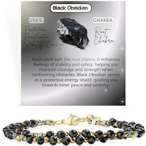 Farfume Kristallen armband, chakra-armbanden voor vrouwen, amethist kralenarmbanden, natuurlijke armband voor vrouwen, meisjes, dubbele combinatie in een armband