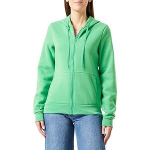 Ucy Ucy Elegante polyester hoodie met ritssluiting voor dames, sappig groen, maat XS, dameshoodie, sappig groen