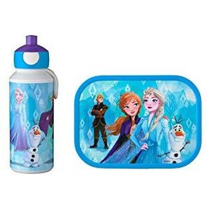 Mepal - Campus lunchset - Lunchset voor kinderen met pop-up drinkfles en lunchbox - Lunchset voor school - BPA-vrij - 400 ml + 750 ml - Frozen 2