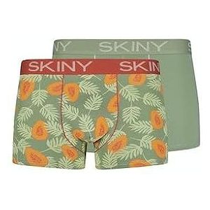 Skiny My Lace Green Papaya Selection Boxershorts voor heren, verpakking van 2 stuks, Green Papaya Selection