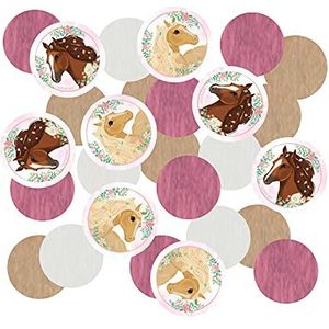 Amscan 9909879 - confetti paard, 14 gram, papieren strooidecoratie, tafeldecoratie, kinderverjaardag, carnaval, themafeest, 5 x 110 x 155 mm