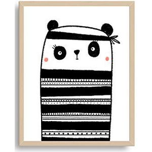 Bandide Fotolijst, motief Panda, 30 x 40 cm, zwart