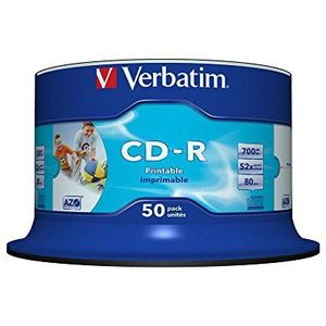 Verbatim CD-R 80MIN Datalife Plus Printable 50 stuks