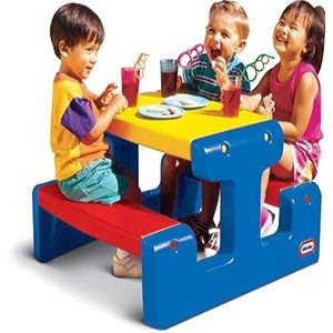 Little Tikes Picknicktafel (basis) – tot 4 zitplaatsen – voor huiswerk, projecten en spel – primaire kleuren