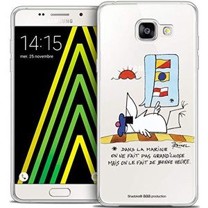 Caseink - Beschermhoes voor Samsung Galaxy A5 2016 (A510) [Officieel gelicentieerd product, Shadoks® design, marineblauw, zacht, ultradun, bedrukt in Frankrijk]