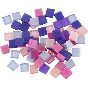 Mini-mozaïek, afmeting 5 x 5 mm, harmonie paars/roze, 25 g