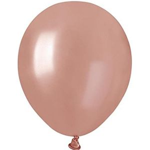 100 stuks parelmoer ballonnen van hoogwaardig natuurlijk latex A50 (Ø 13 cm / 5 inch), parelmoer roségoud