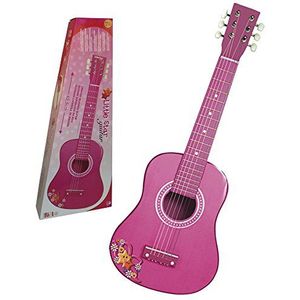 REIG - 7065 - gitaar gemaakt van hout - roze - 65 cm
