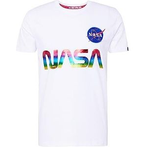 ALPHA INDUSTRIES Sweat-shirt en métal NASA Refl. T, Blanc/Rouge métal, L