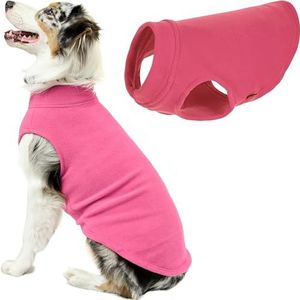 Gooby Hondenfleece vest, roze, 3XL, warm fleece vest, winterkleding voor kleine honden of meisjes, trui voor kleine tot grote honden