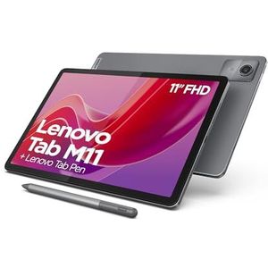 Lenovo Tab M11 Tablette 11"" 1920 x 1200 px (MediaTek Helio G88, 8 Go RAM, 128 Go Extensibles jusqu'à 1 To, 4 haut-parleurs, WiFi, Bluetooth, Android 13) - Couleur gris lune, avec Tab Pen