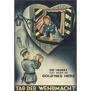 Schatzmix Metalen wandbord ""Die Wehrmacht Gold'nes"", 20 x 30 cm