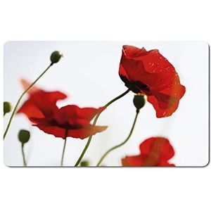 Emsa CLASSIC Snijplank van gekleurd melamine en design, 23,5 x 14,5 cm, Corn Poppies, 1 stuk